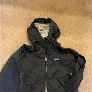 Black Patagonia rain jacket